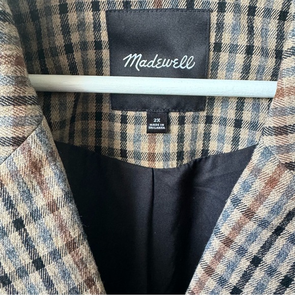 Madewell Plus Dorset Womens Blazer Coster Plaid Size 2X - Picture 5 of 6
